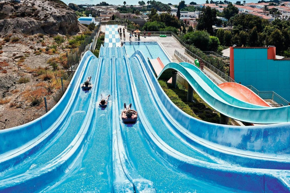 a water slide at a water park