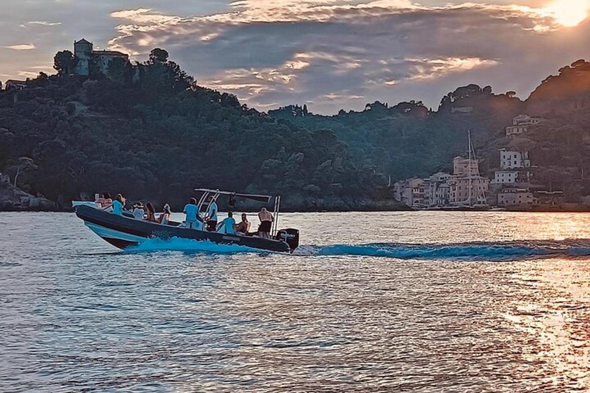 a group of people on a boat in the water