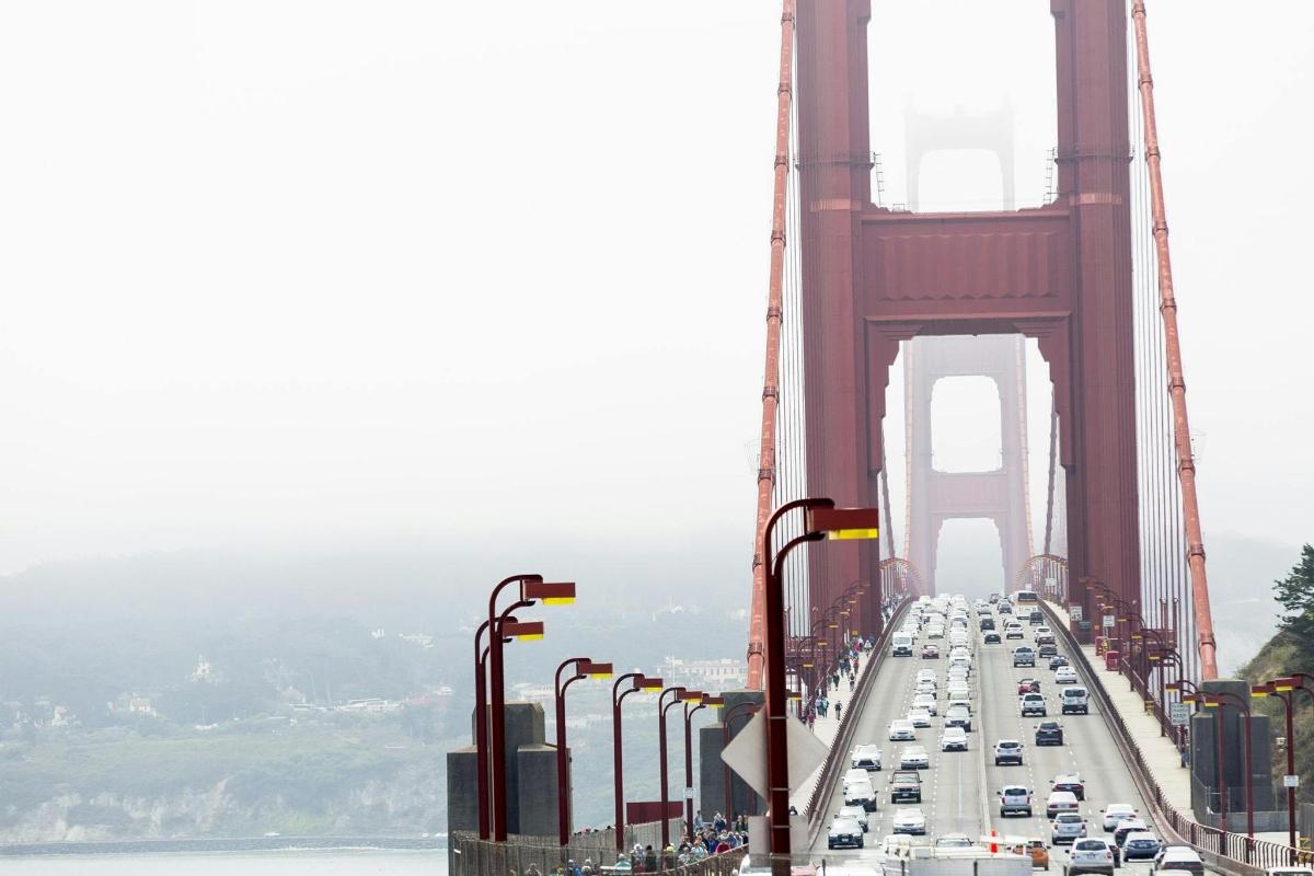 Pohled na most Golden Gate v San Franciscu