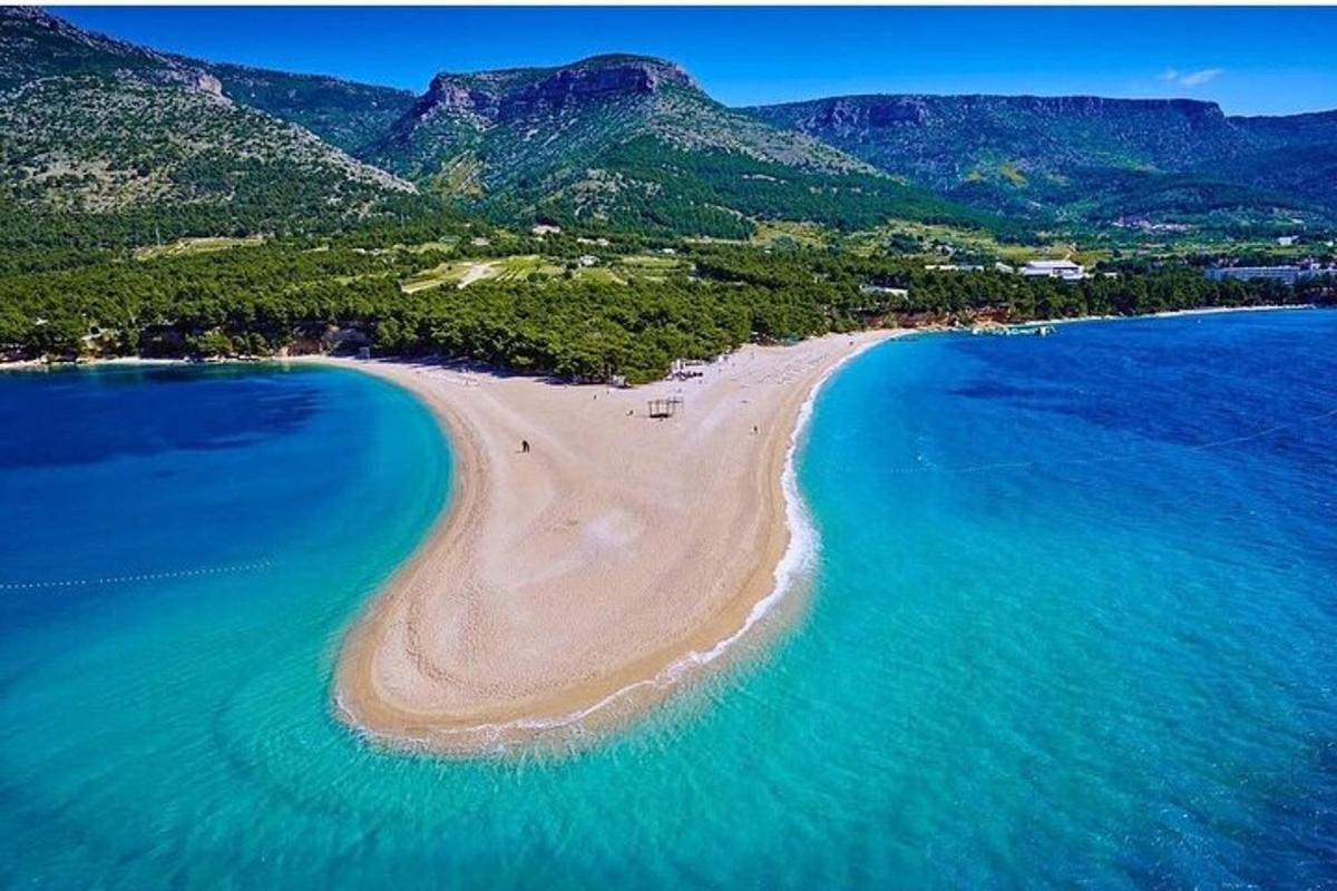 an aerial view of a beach in the ocean