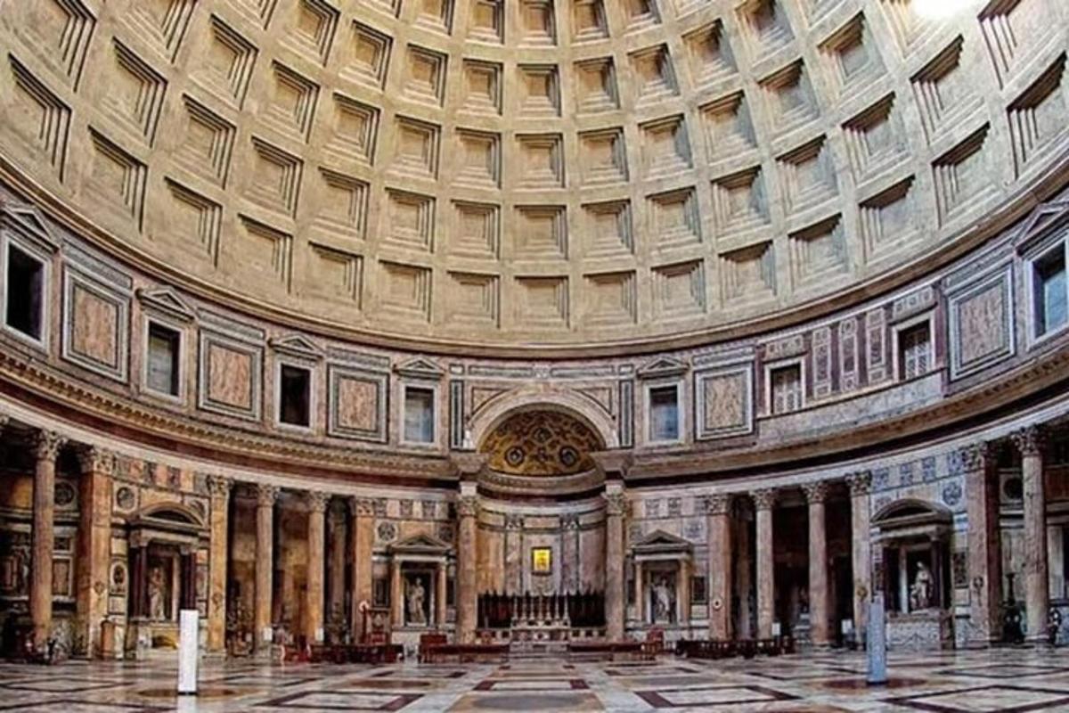 a view of a building with a domed ceiling