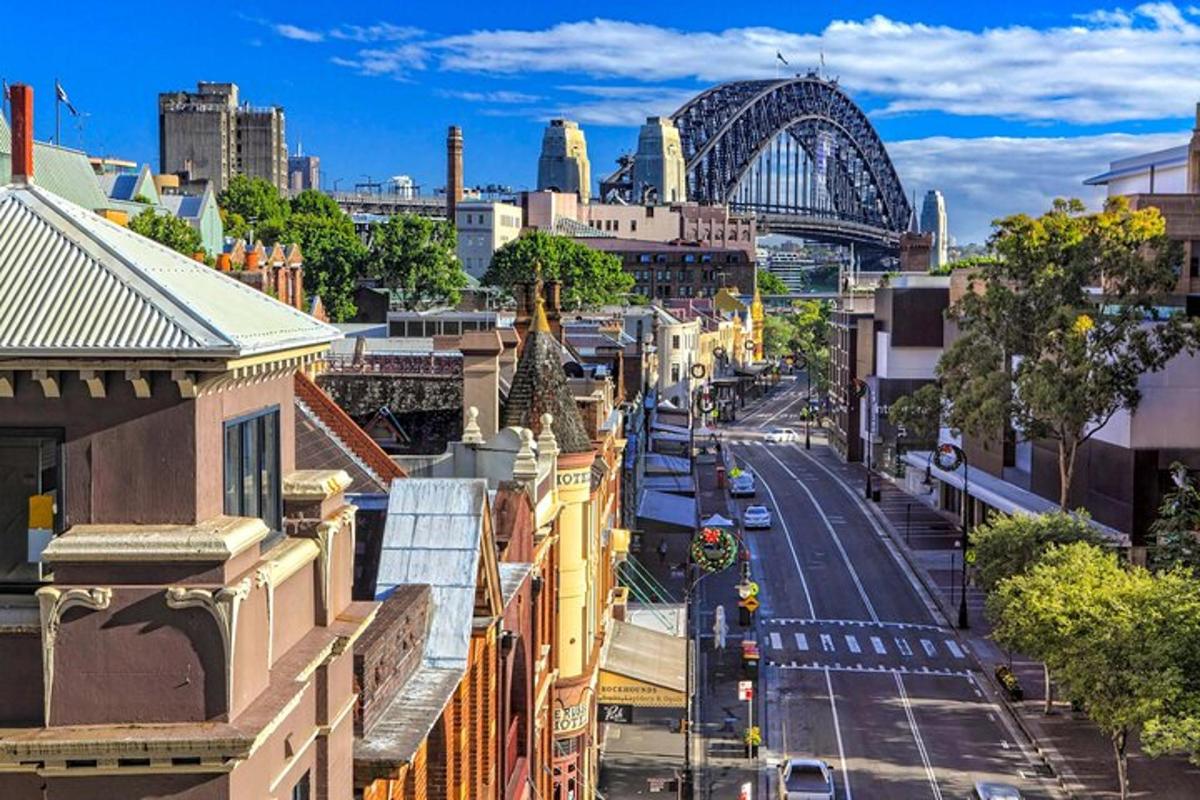 Útsýni yfir borg með sjóndeildarhring Sydney að ofan