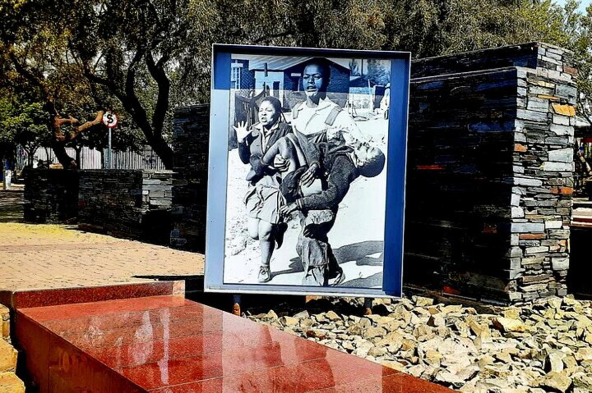 a picture of a man and a woman on a sign
