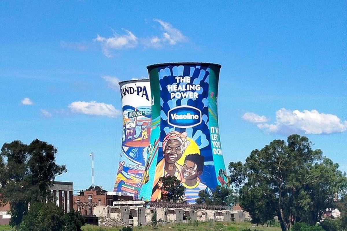 a large sign in front of a building