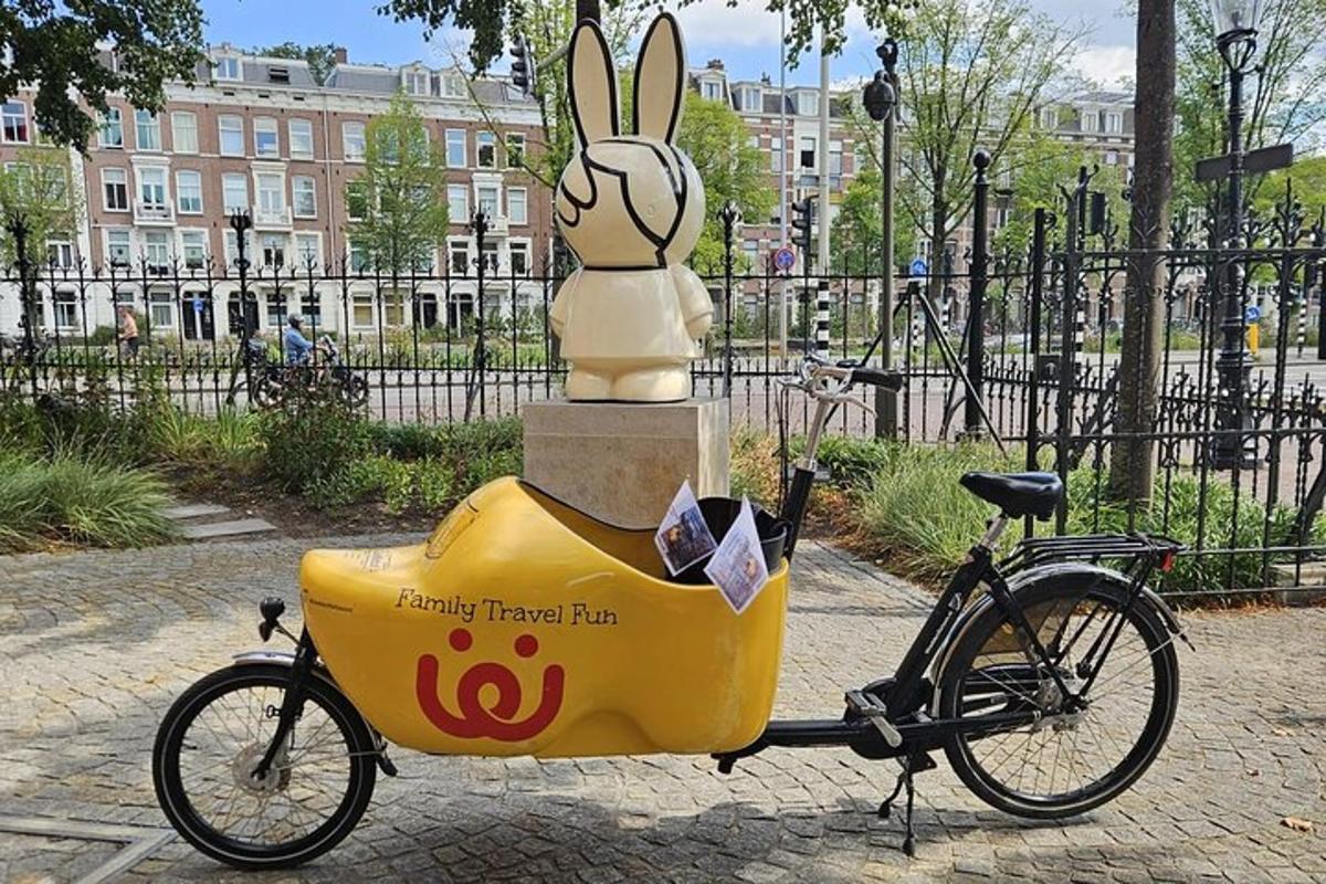 a bike with a sidecar with a rabbit on it
