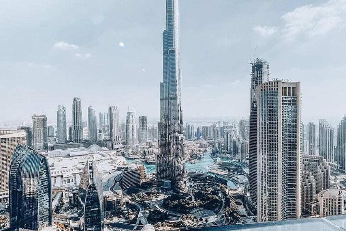 a view of a large city with tall buildings