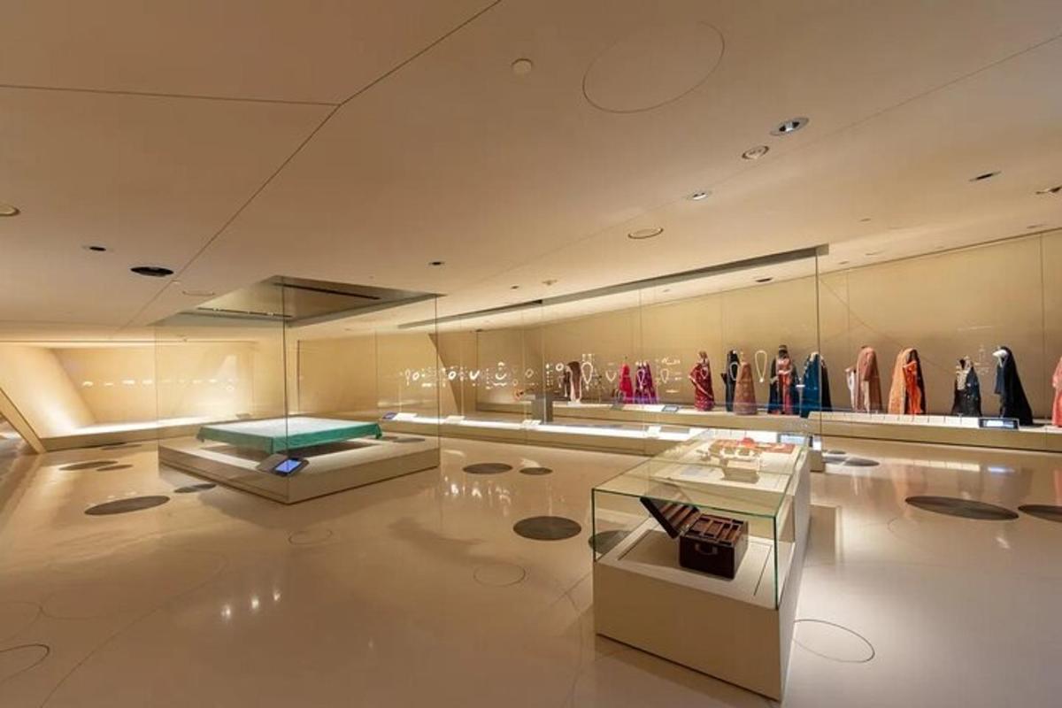 a display case in a store with a lot of clothes