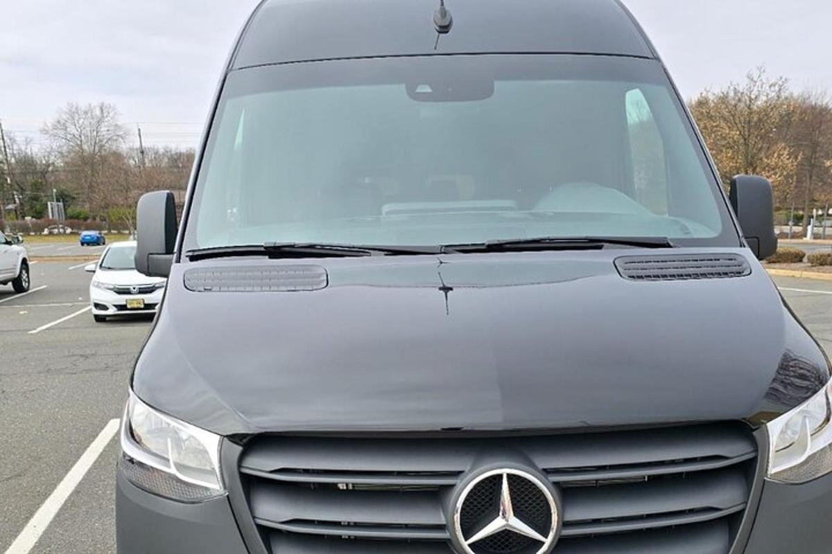 a mercedes van parked in a parking lot