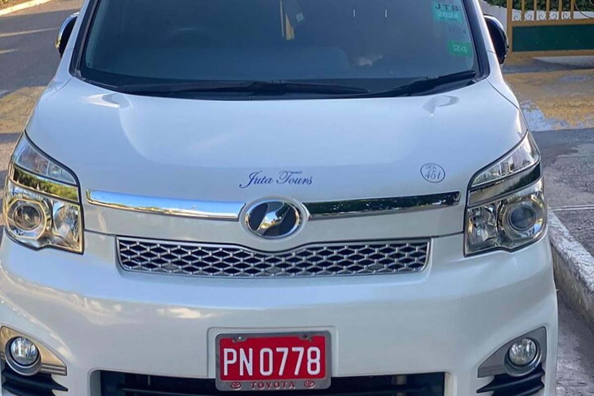 egy fehér furgon parkolt az utca szélén