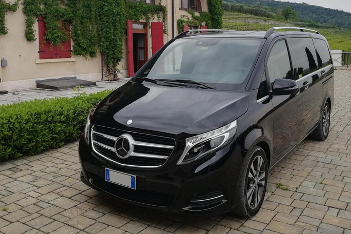 minivan Acedes Benz parcheggiato in un vialetto
