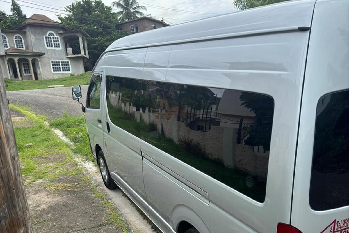 a white van parked on the side of a street