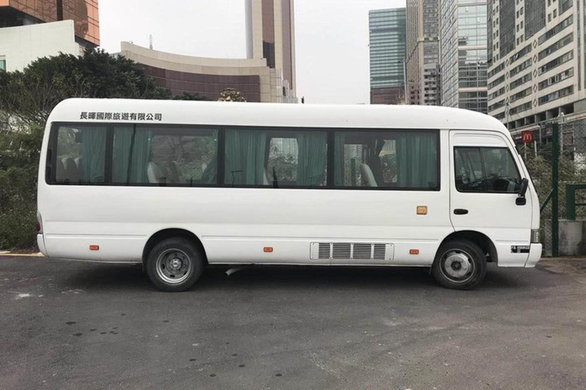 a white van parked in a parking lot