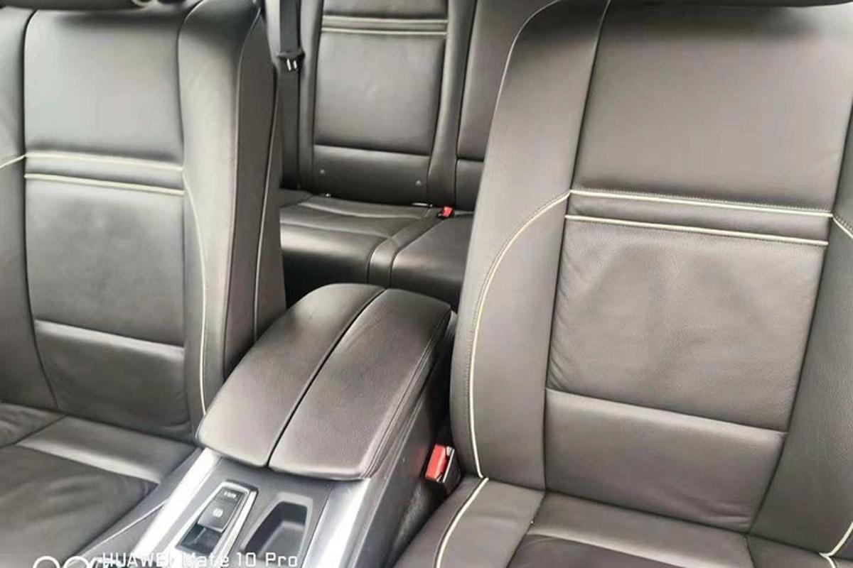 a seat in the back of a car