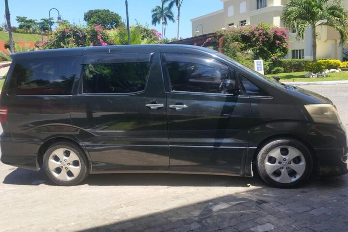 črn kombi parkiran na parkirišču