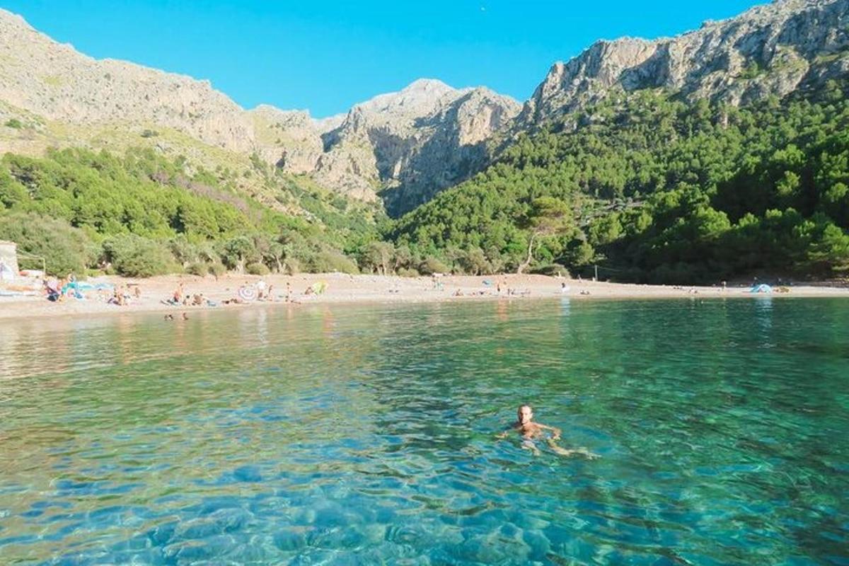 osoba plavající ve vodě na pláži