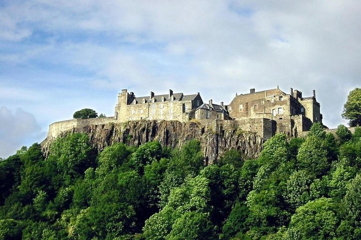 a castle sitting on top of a mountain