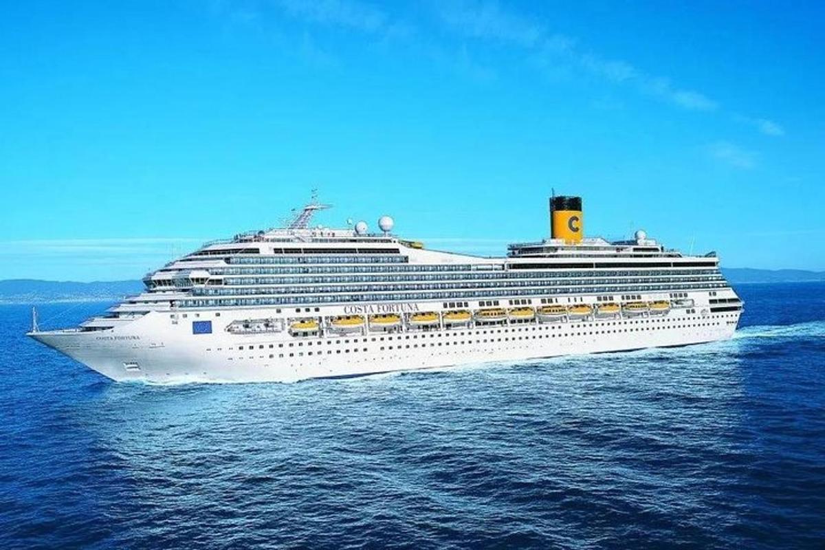 a cruise ship in the ocean on the water