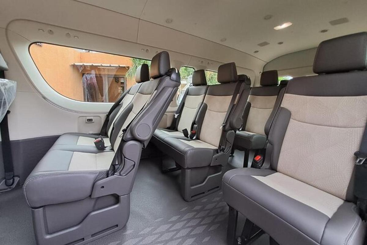 a view of the seats of an airplane