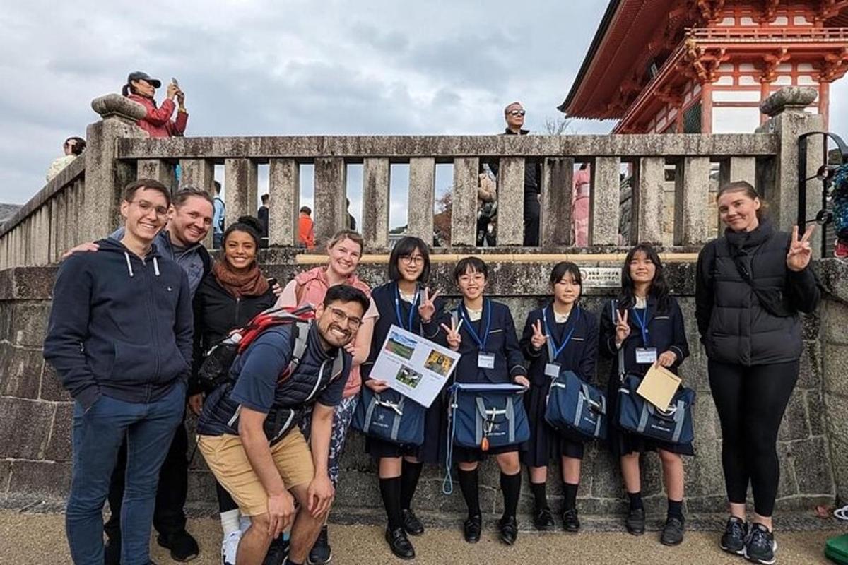 a group of people posing for a picture on a staircase