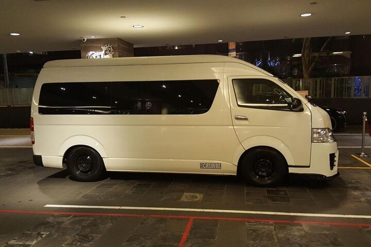 a white van parked in a parking lot
