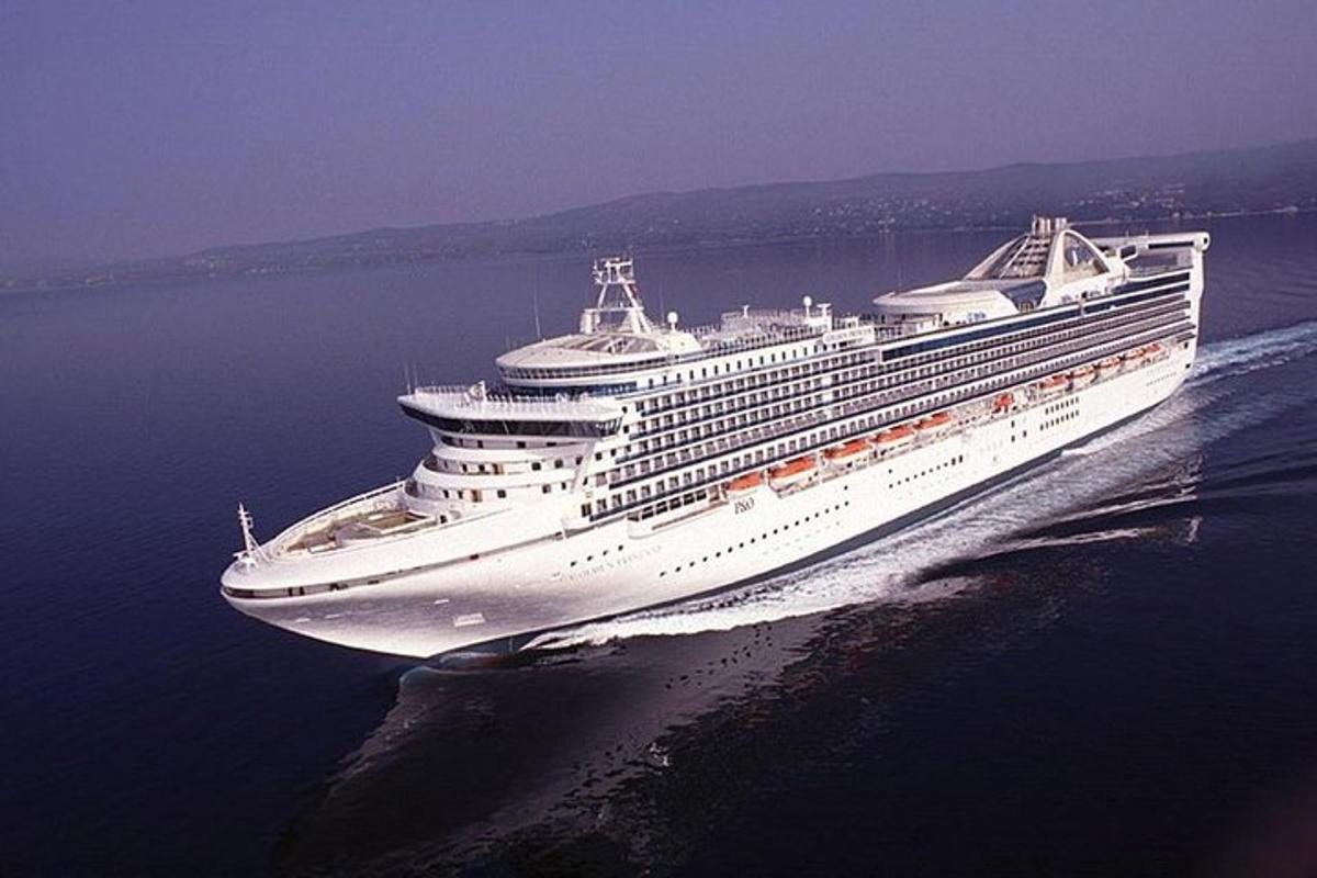a large cruise ship in the water