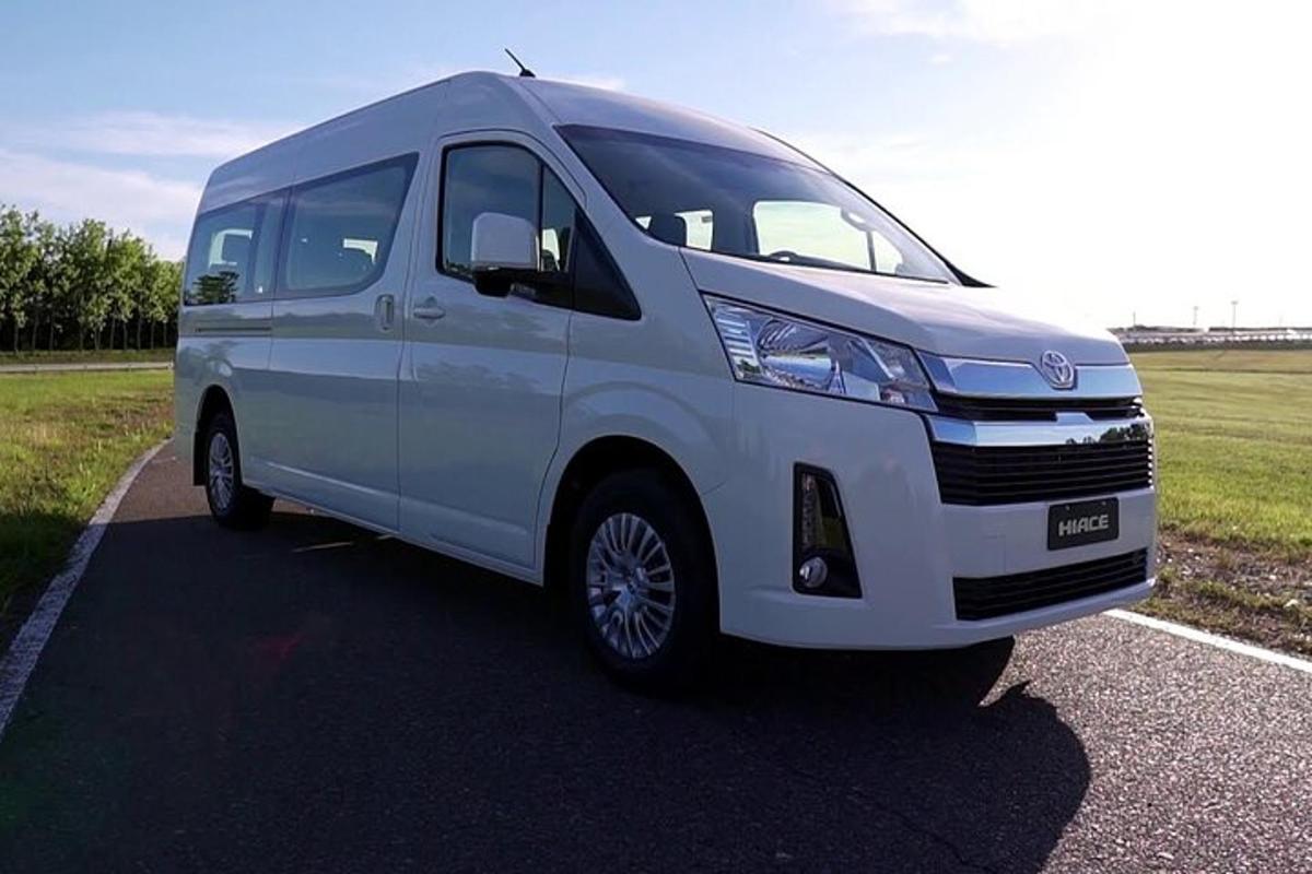 a white van parked in a parking lot