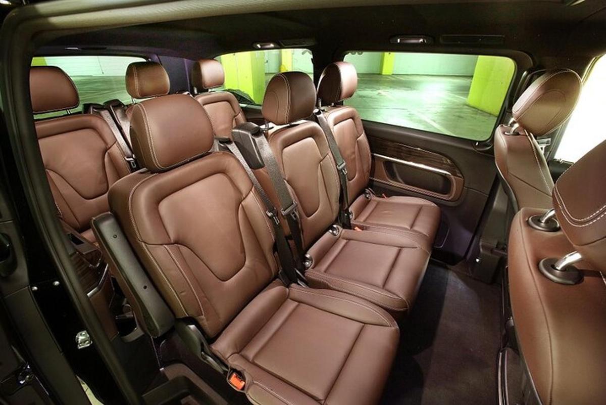 a view of the back seats of a car