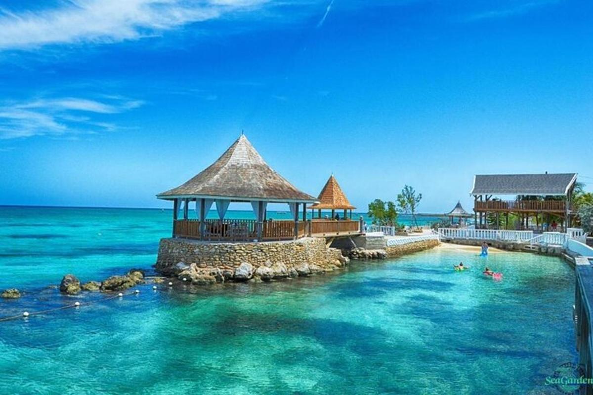 a resort in the middle of the water