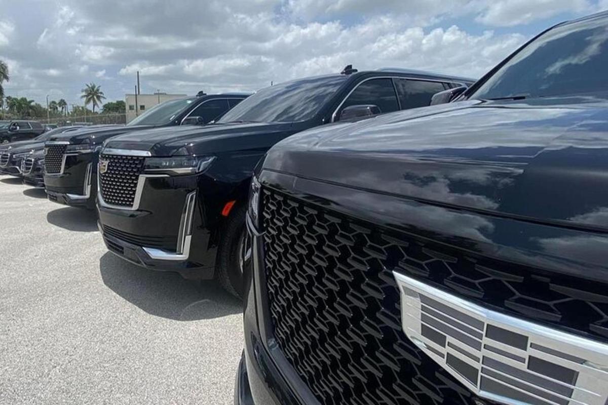 a row of cars parked in a parking lot