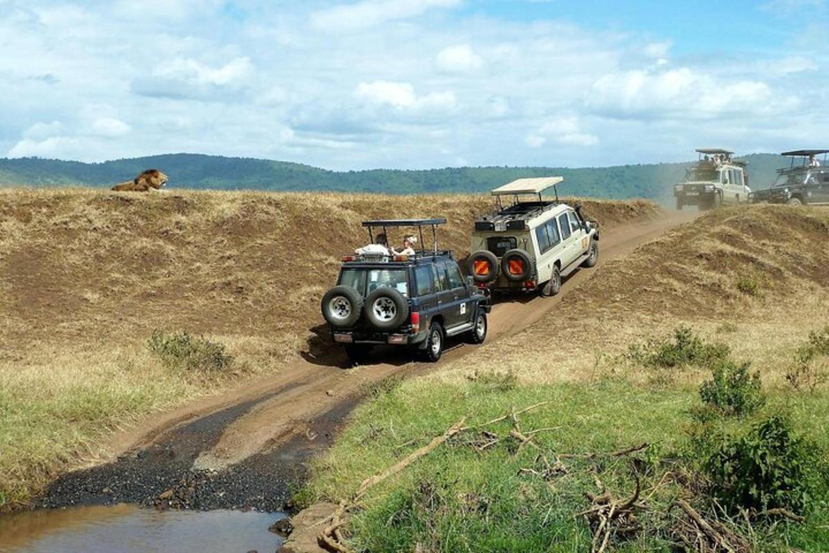 dos jeepneys conduint per un camí de terra