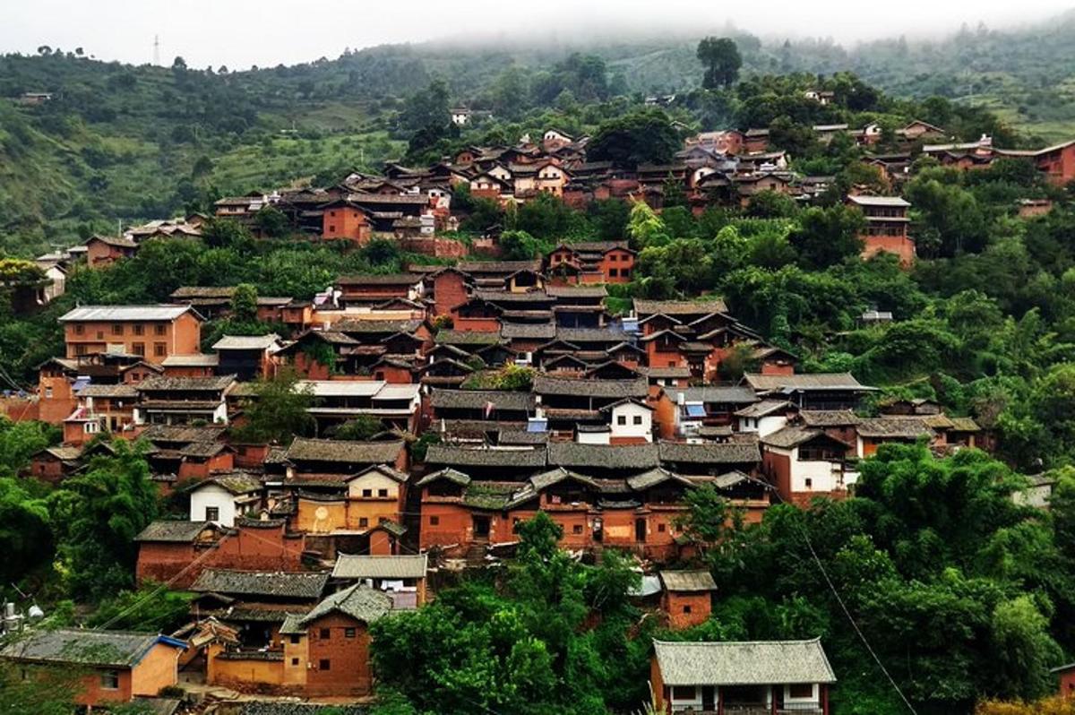 a large group of houses on a hill