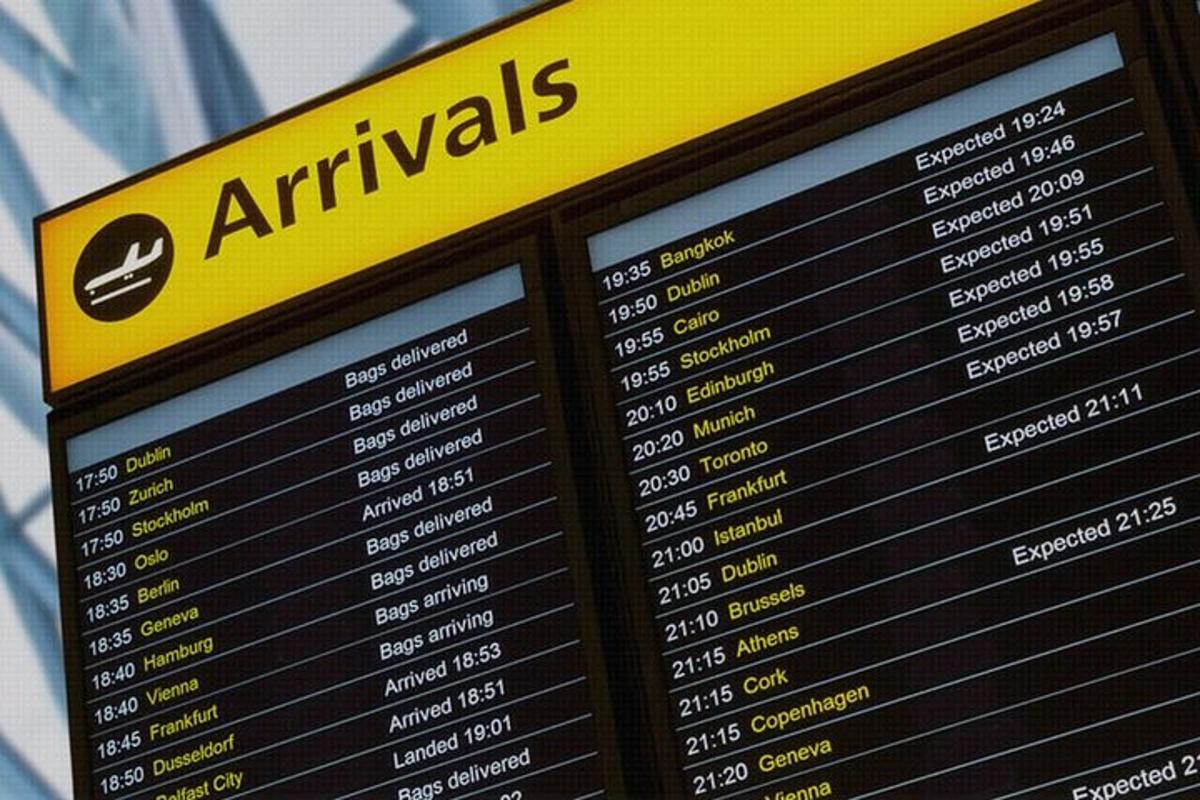 a sign with the names of airplanes on it