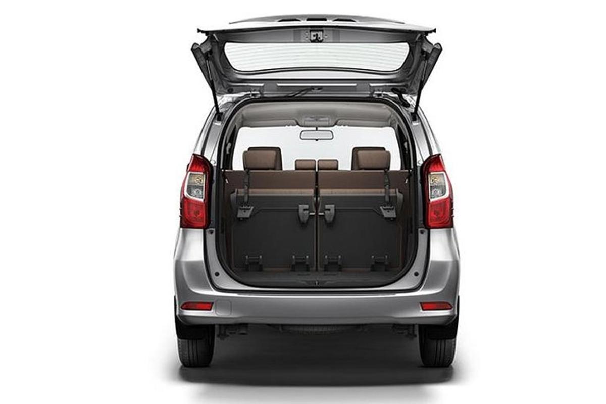 an open trunk of a car with the trunk open