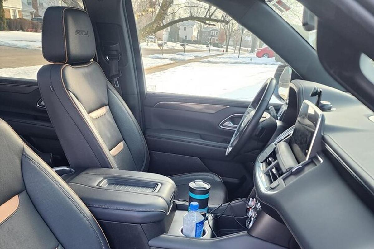 a backseat of a car with the back seats open
