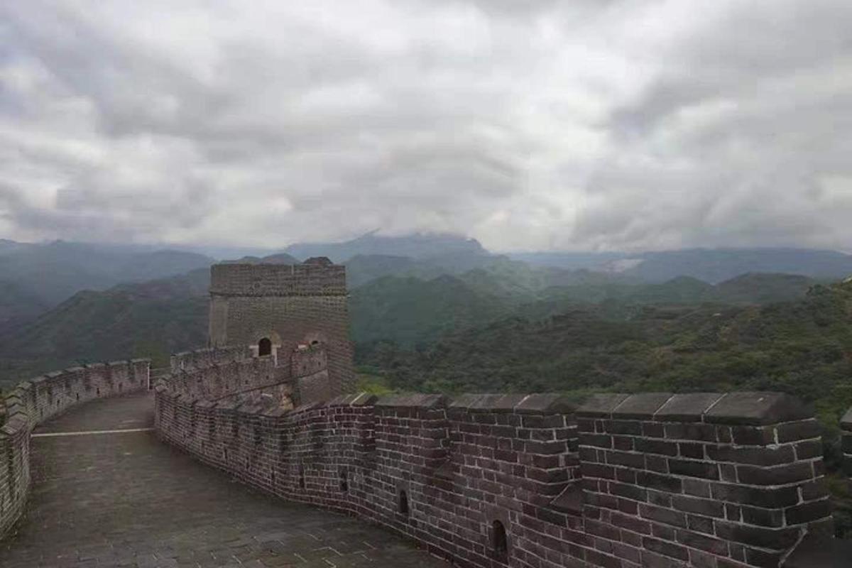 a view of the great wall of china