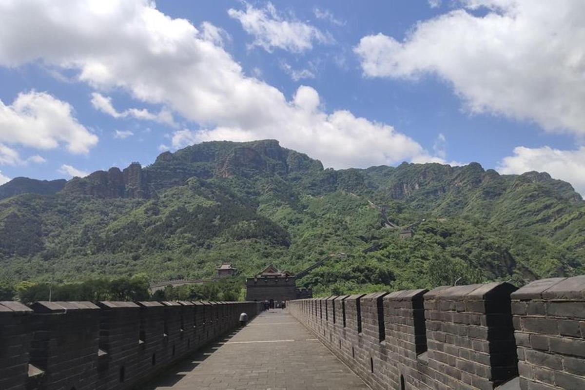 a bridge with a mountain in the background