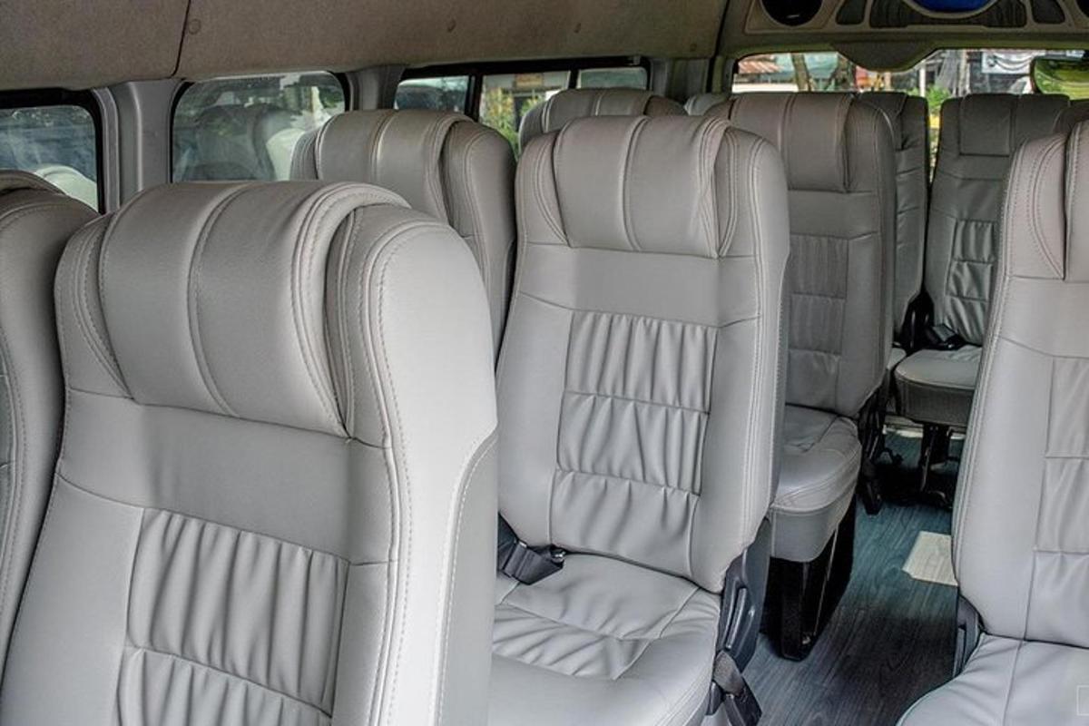 a view of the back seats of a car