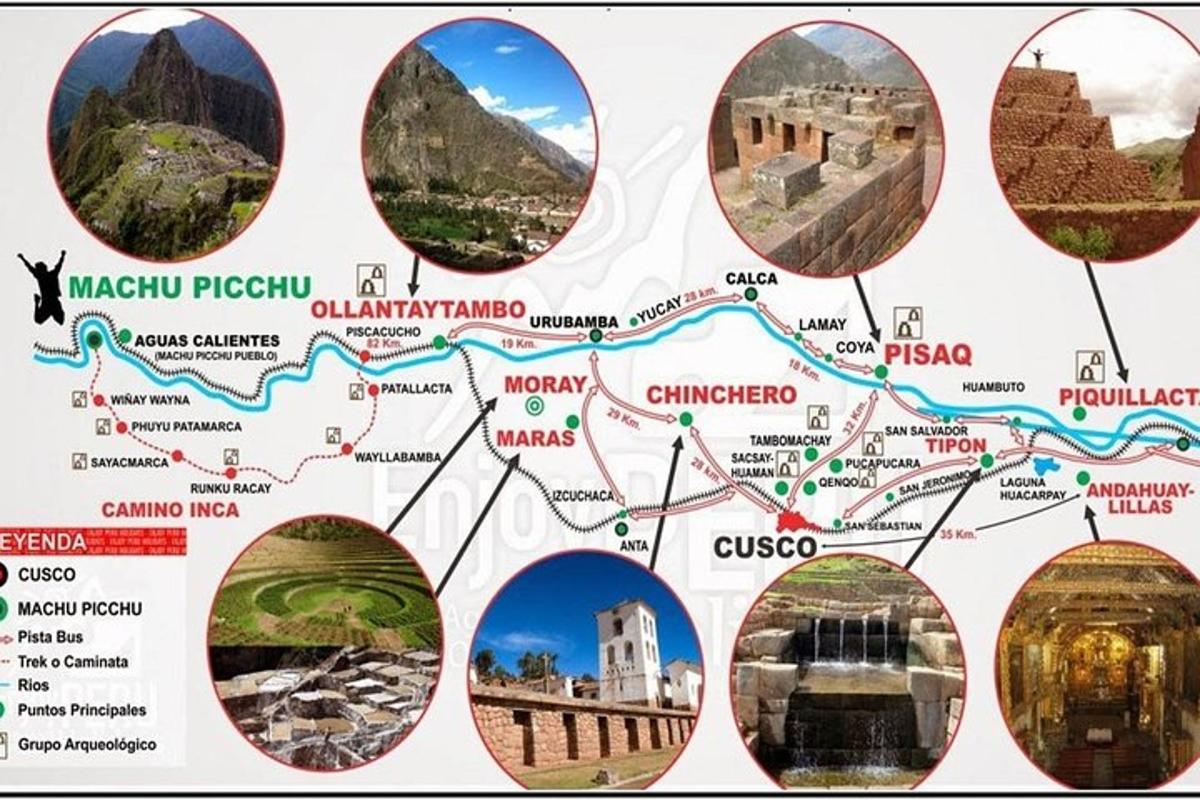 bản đồ machu picchu và các điểm tham quan của nó