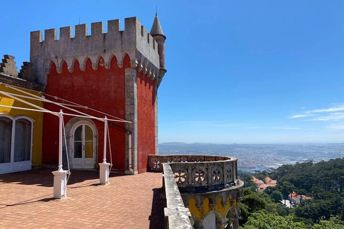 a building with a balcony with a view