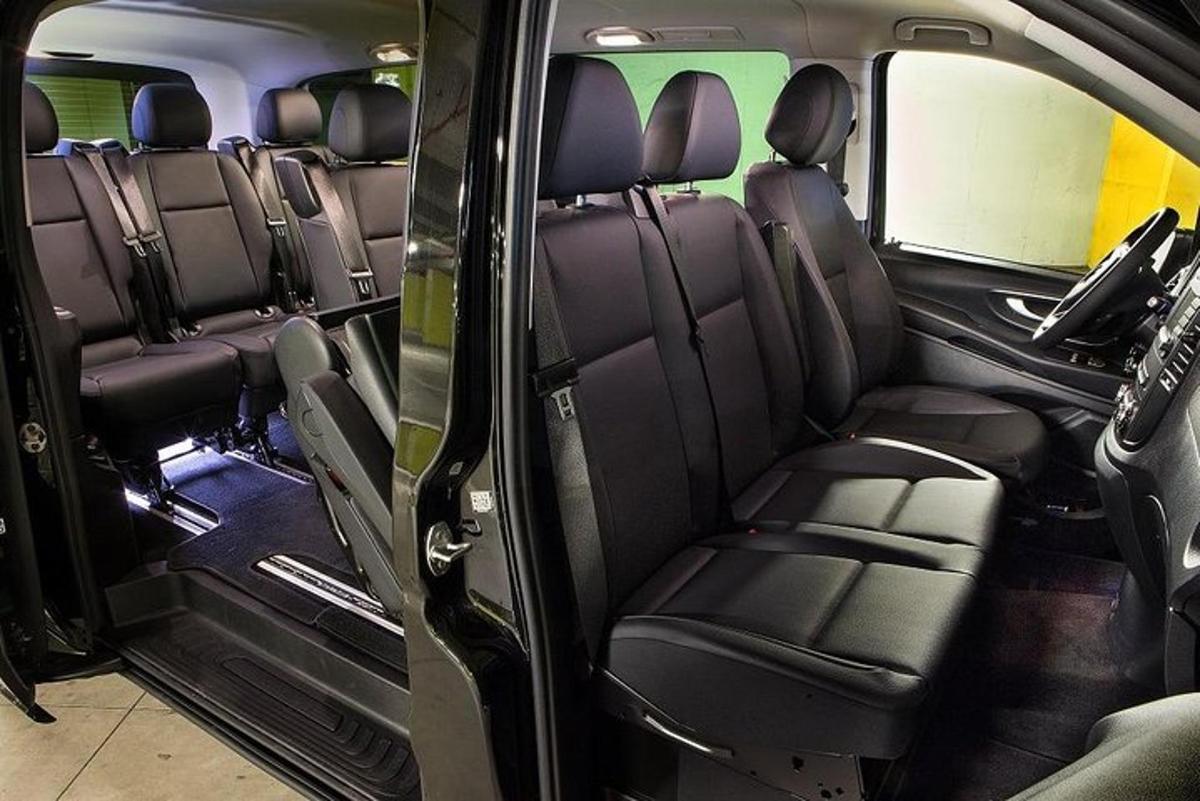 a view of the back seats of a van