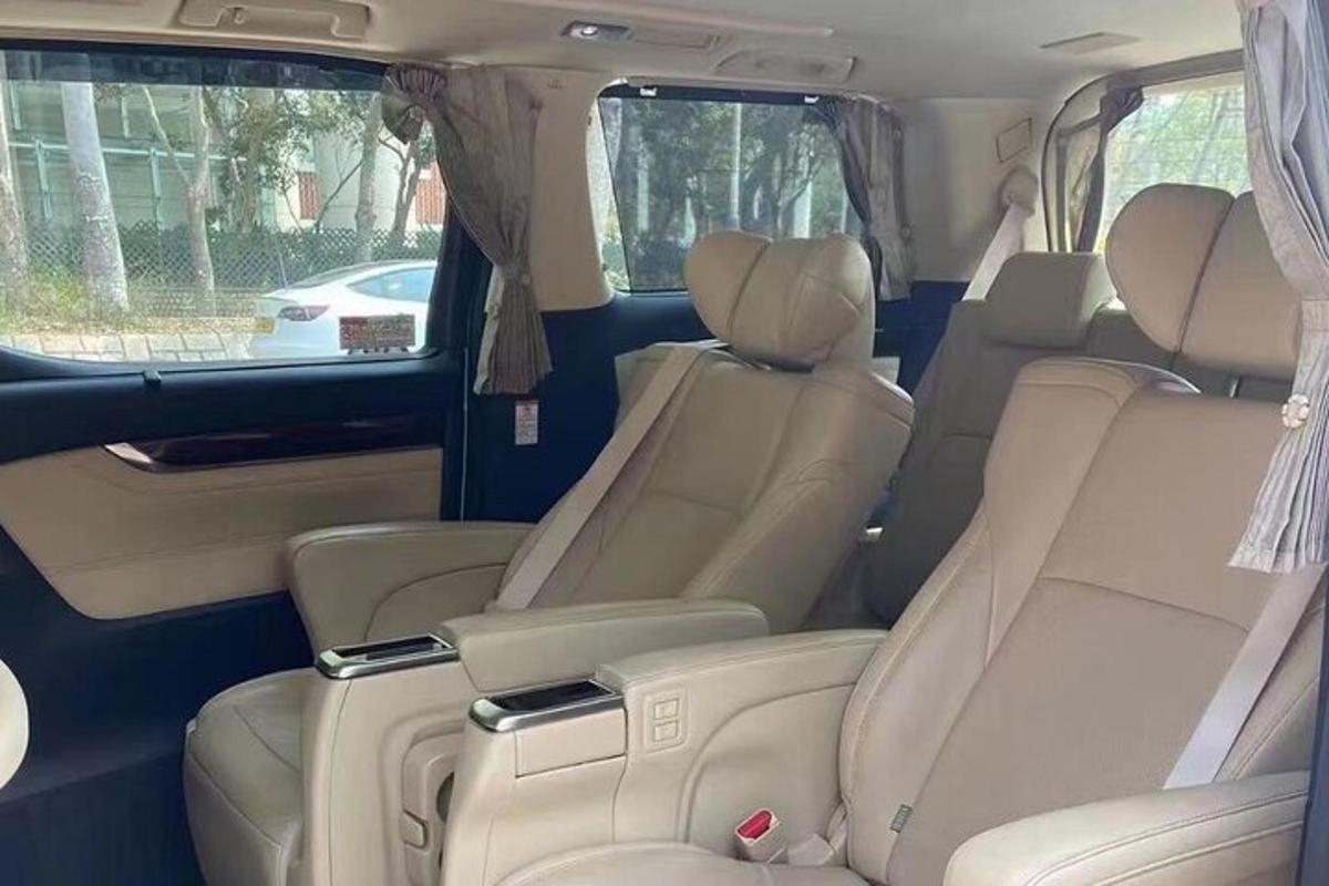 a view of the back seats of a van