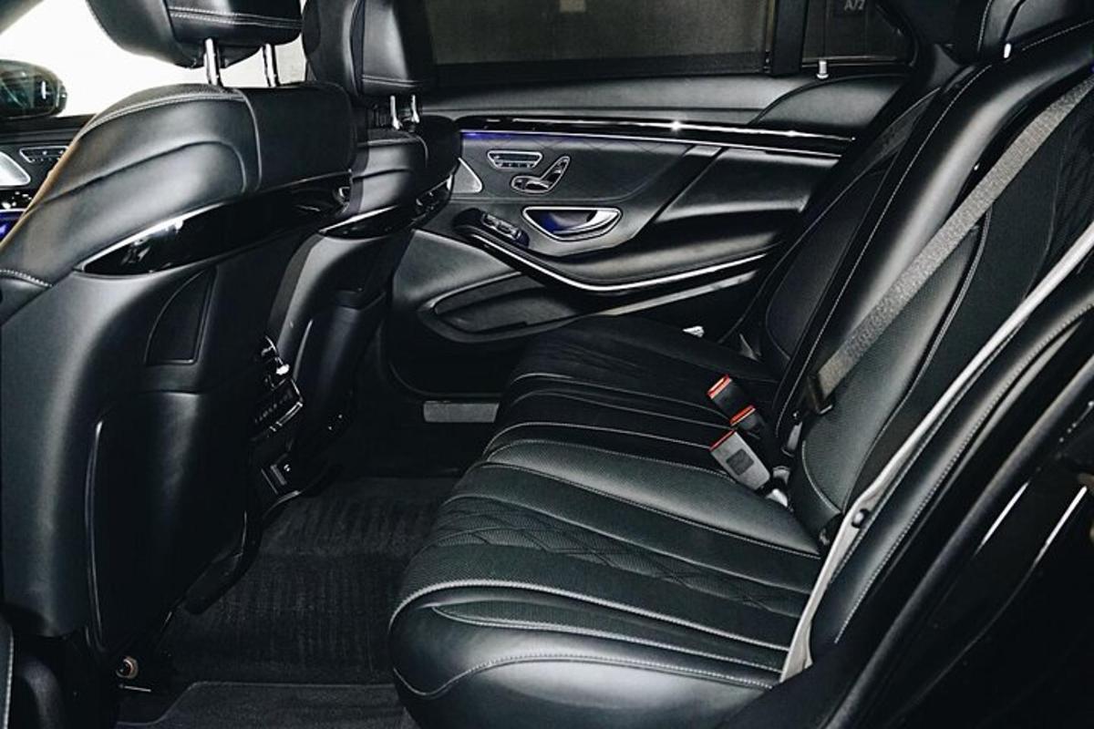 a view of the back seat of a car