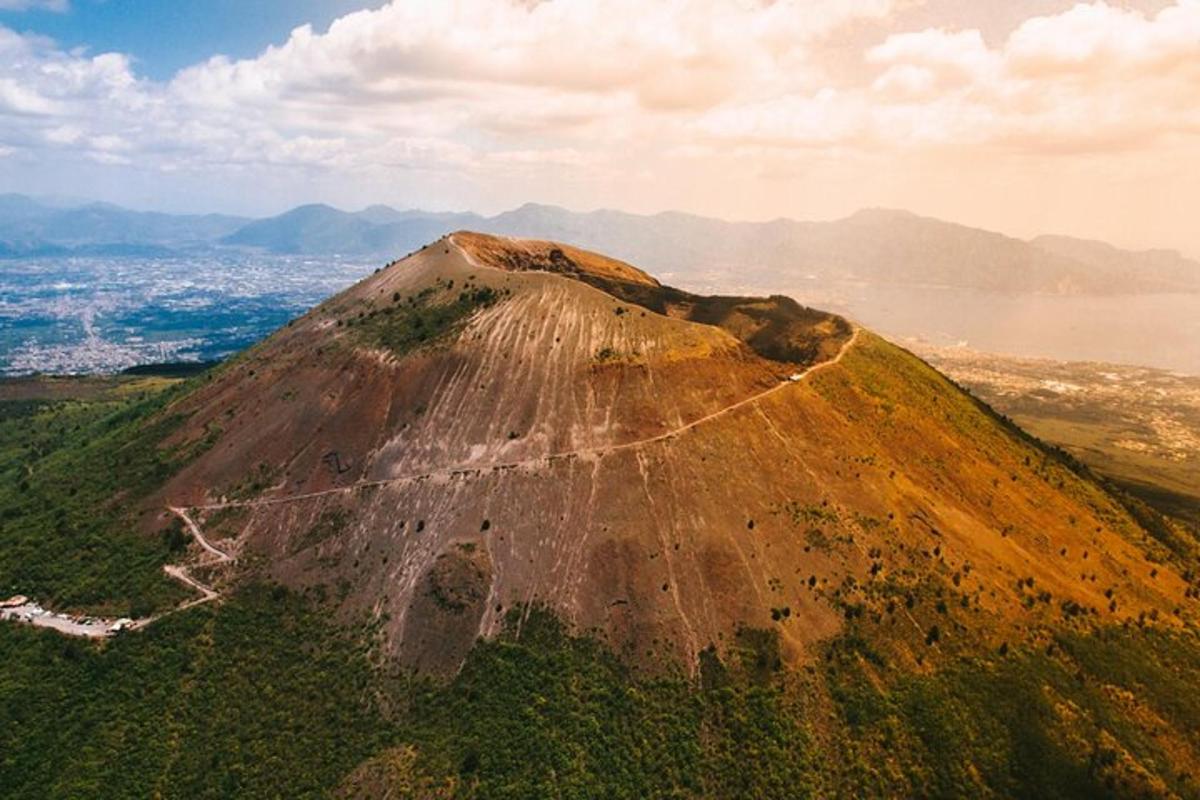 a mountain with a road on top of it