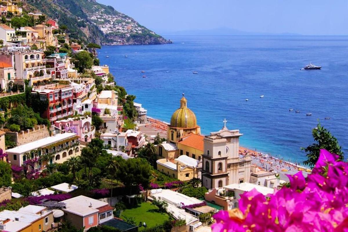 Výhled na město Positano a oceán