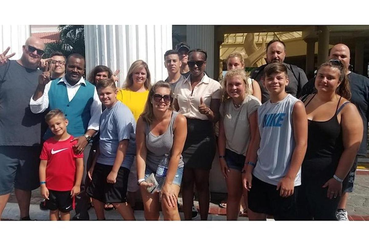 a group of people posing for a picture