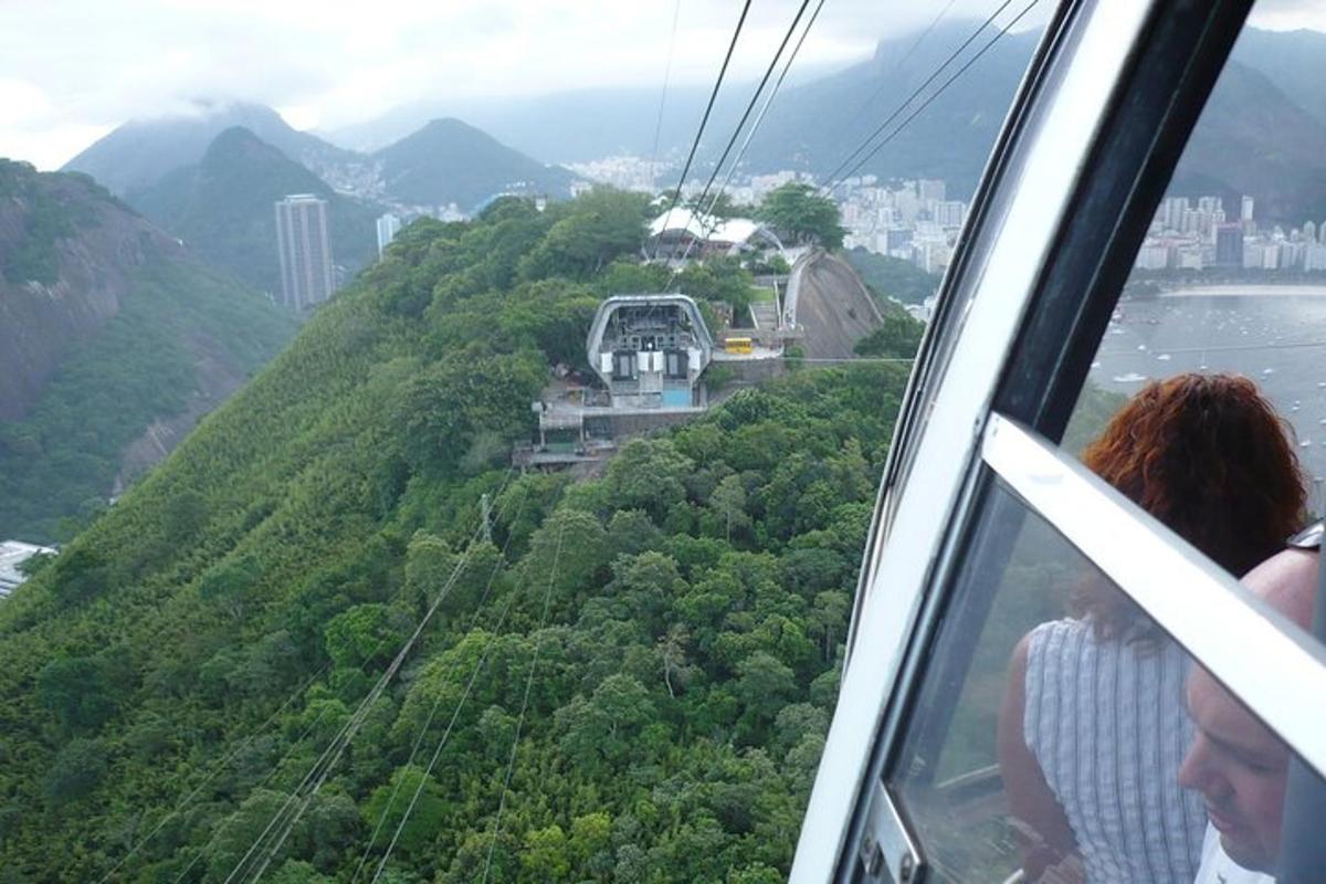 a group of people riding on a gondola