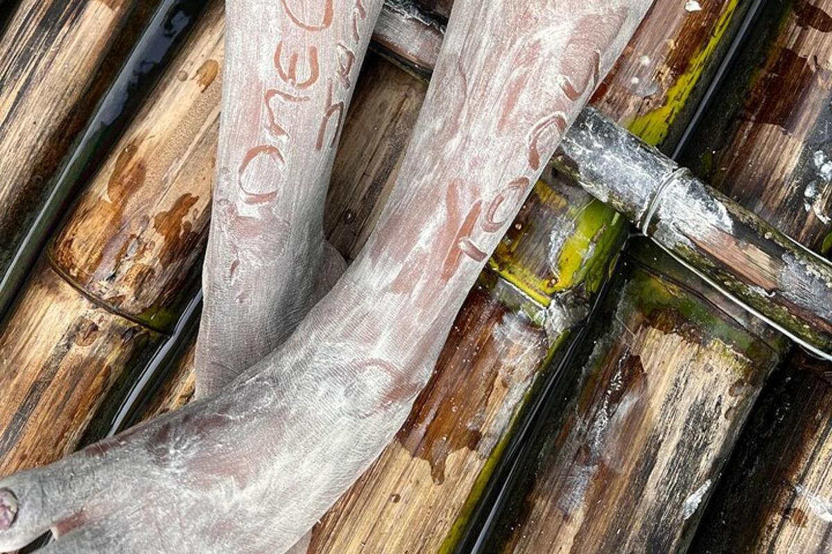een close-up van een aantal stukken hout