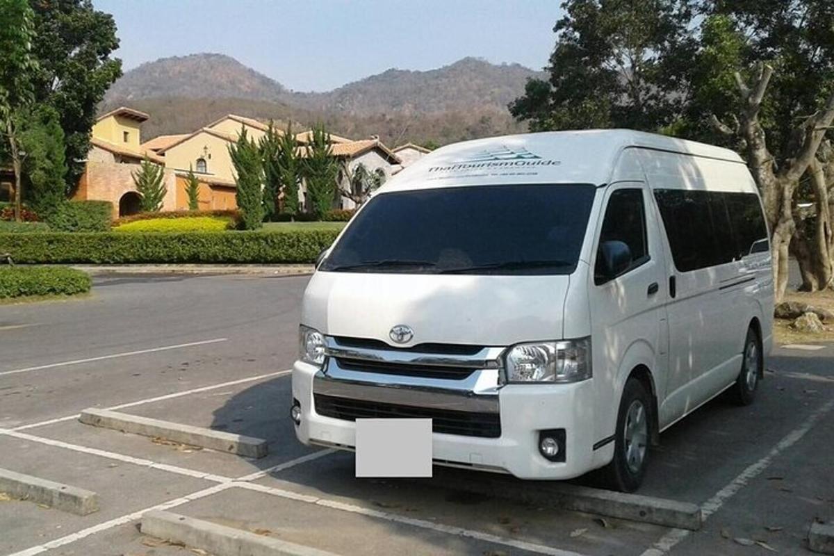 a white van parked in a parking lot