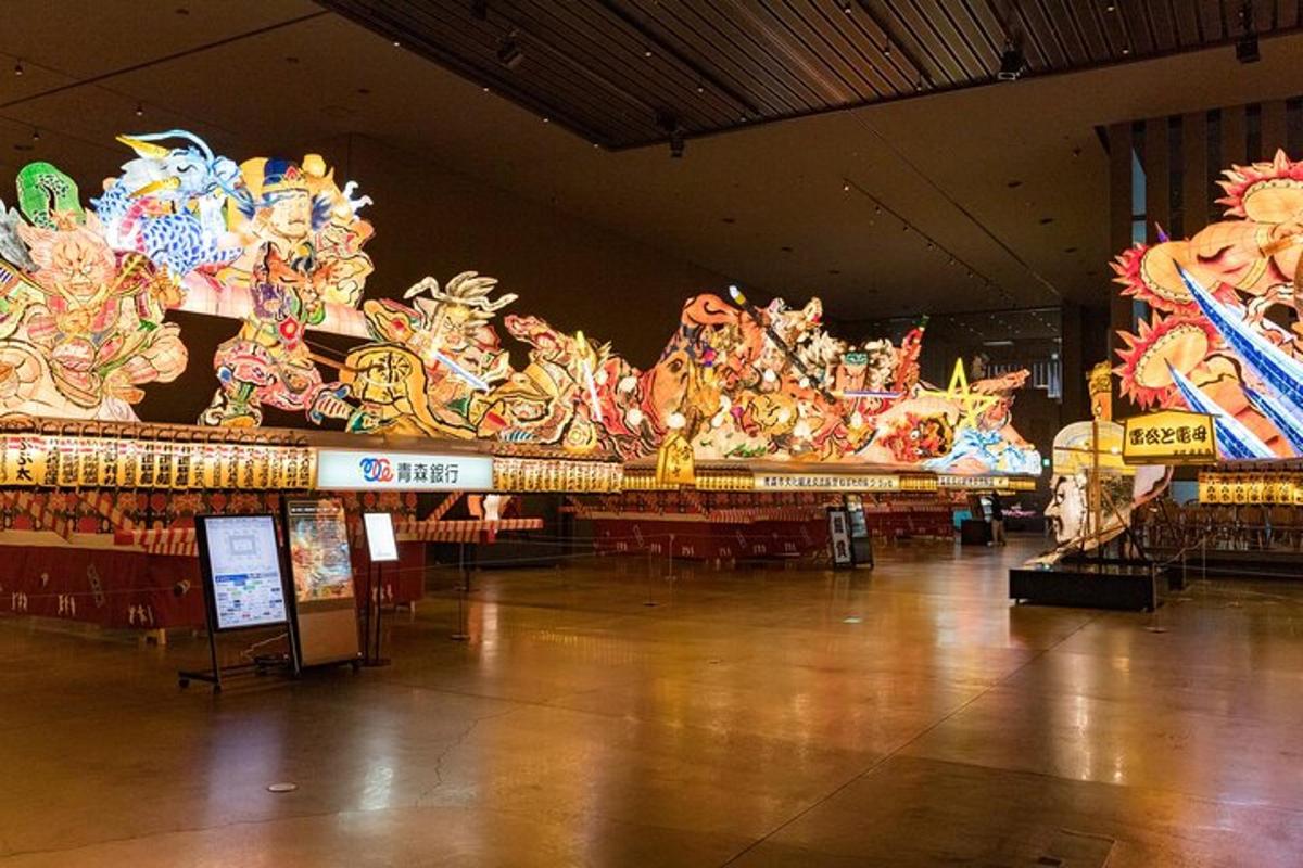 a group of colorful rides in a building