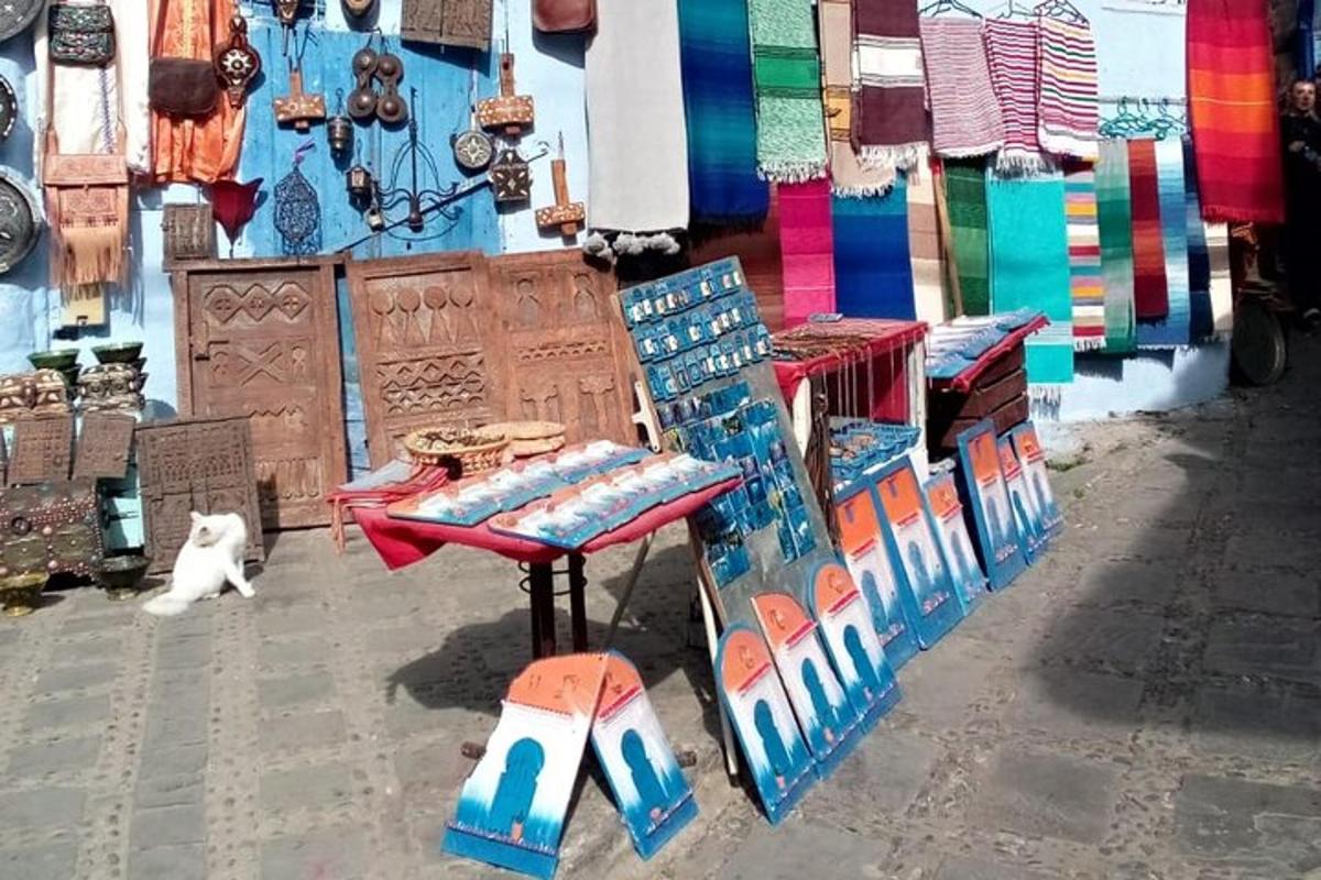 sebuah kedai dengan meja dan seekor anjing di hadapan dinding